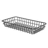 Black Rectangular Wire Basket 